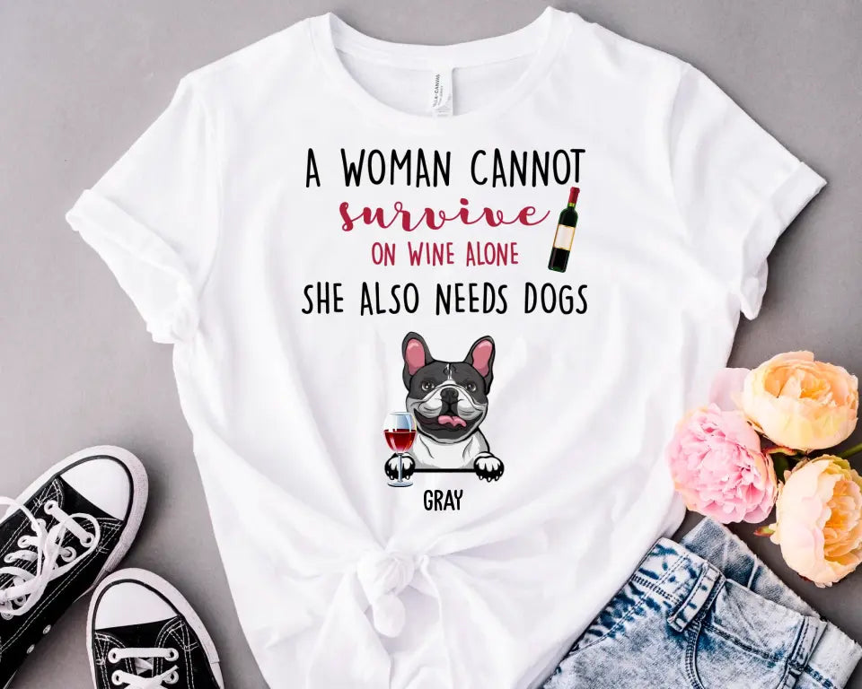 Bluza Unisex - No wine without dogs