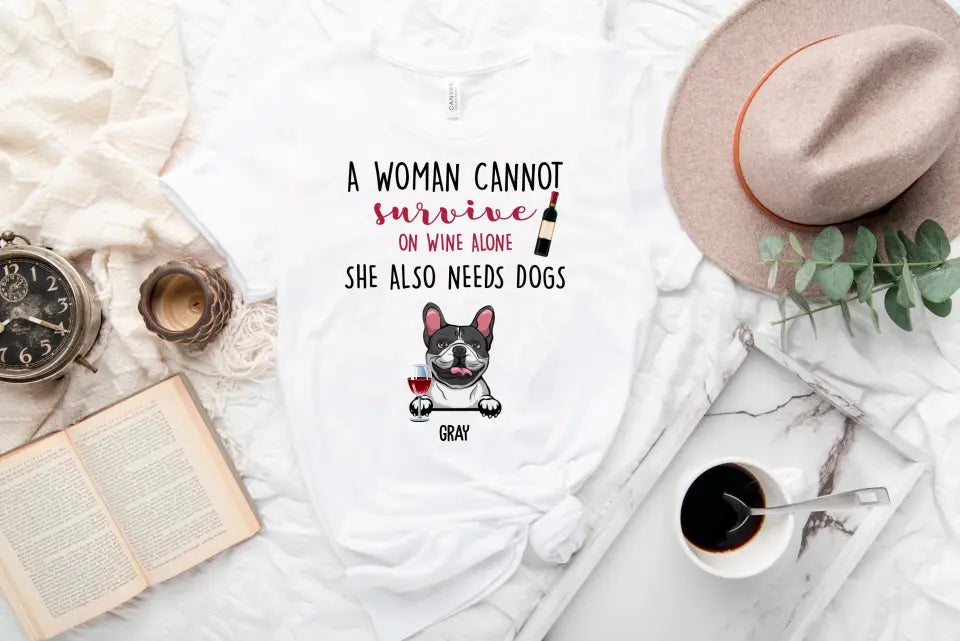 Bluza Unisex - No wine without dogs