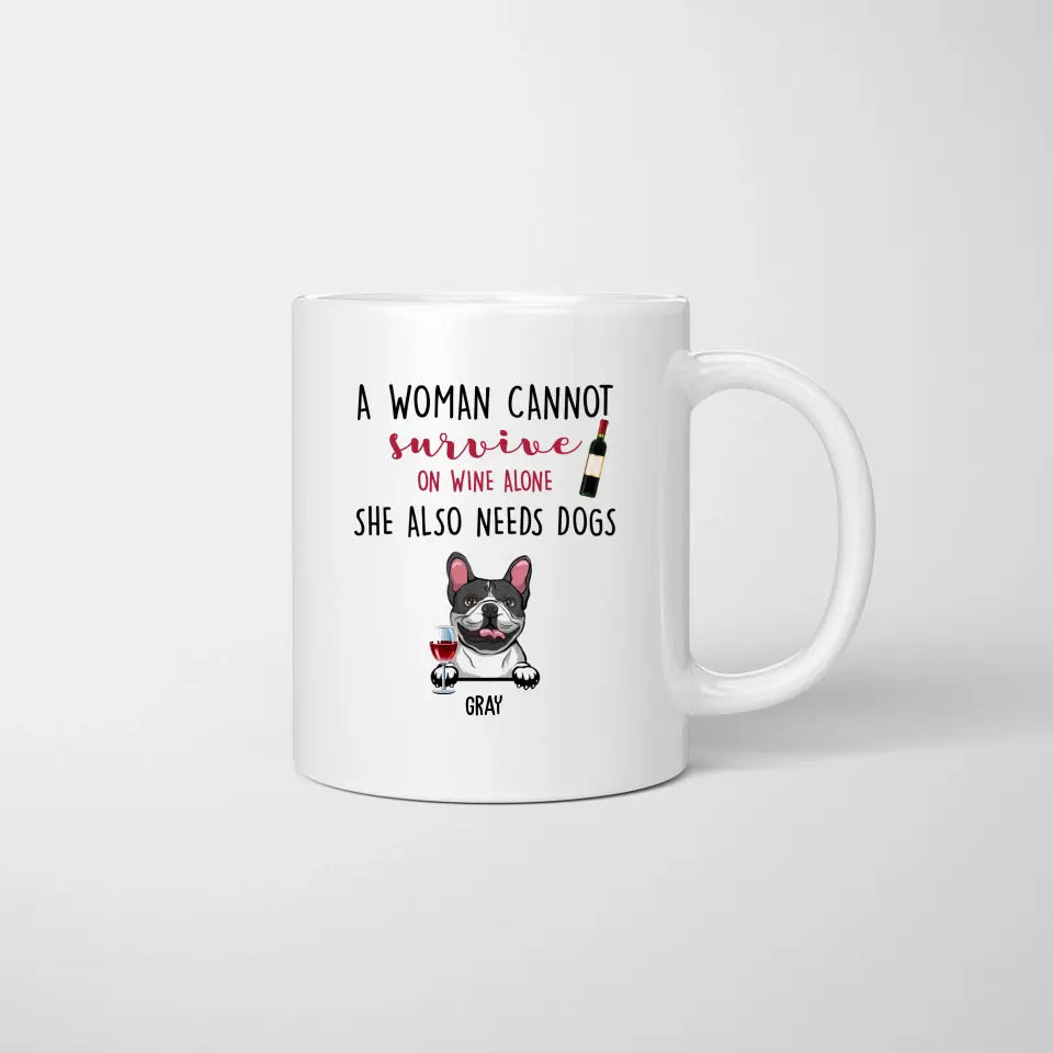 Bluza Unisex - No wine without dogs