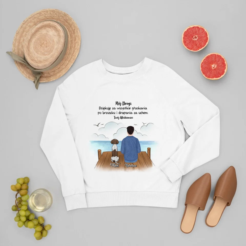 Bluza Unisex - Dziękuję za wszystkie głaskania po brzuszku i drapania za uchem.