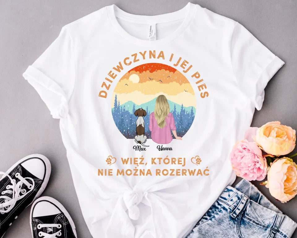 Bluza Unisex - Dziewczyna i jej pies. Więź, której nie można rozerwać