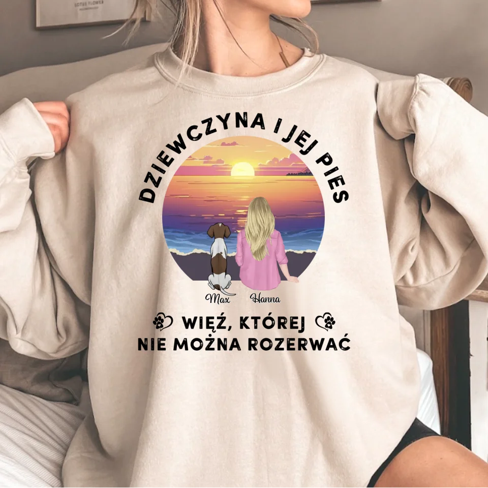 Bluza Unisex - Dziewczyna i jej pies