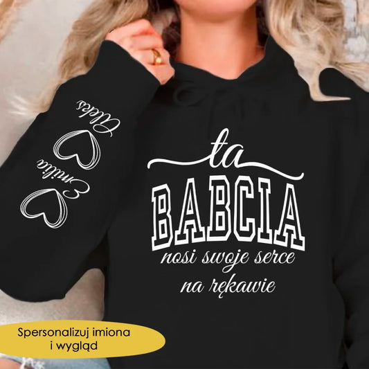 Ta babcia nosi swoje serce na rękawie