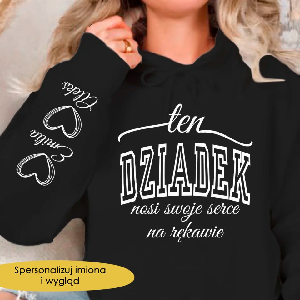 Ten dziadek nosi swoje serce na rękawie