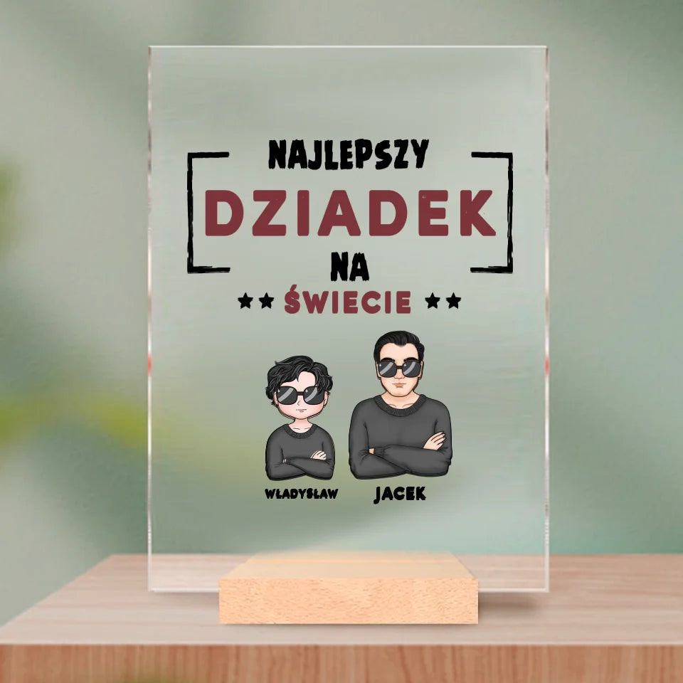 Szkło akrylowe - Najlepszy dziadek na świecie