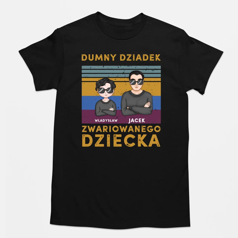 Koszulka - Dumny dziadek Zwariowanego dziecka