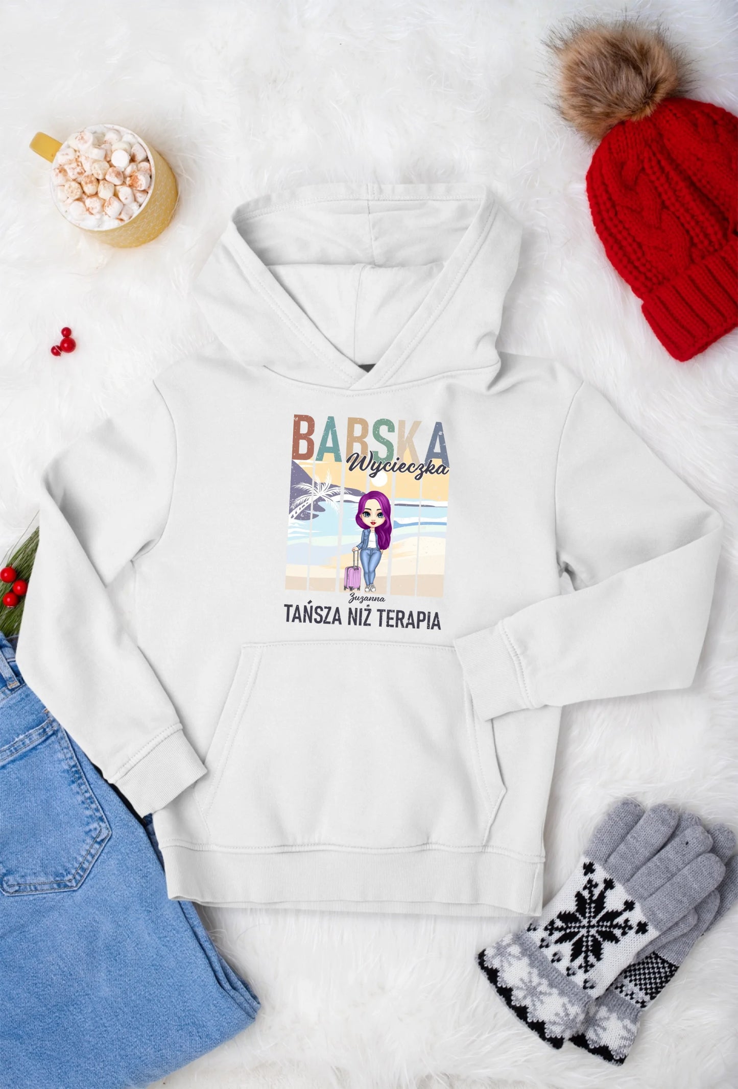 Bluza z kapturem - Babska wycieczka. Tańsza niż terapia