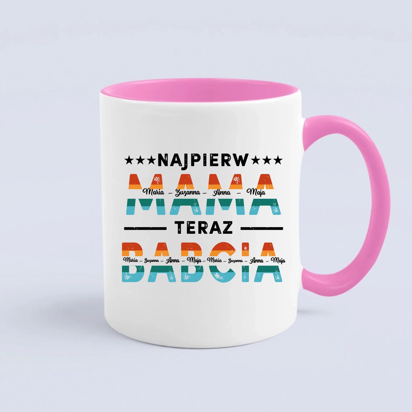 Szkło kwadratowe - Prezent Najpierw Mama, Teraz Babcia