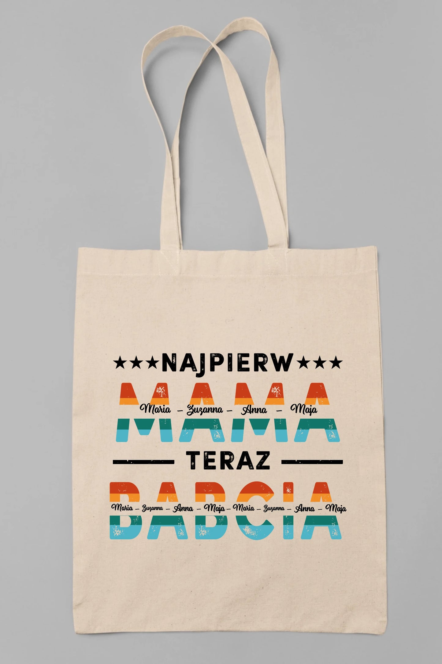 Szkło kwadratowe - Prezent Najpierw Mama, Teraz Babcia