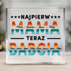 Szkło kwadratowe - Prezent Najpierw Mama, Teraz Babcia