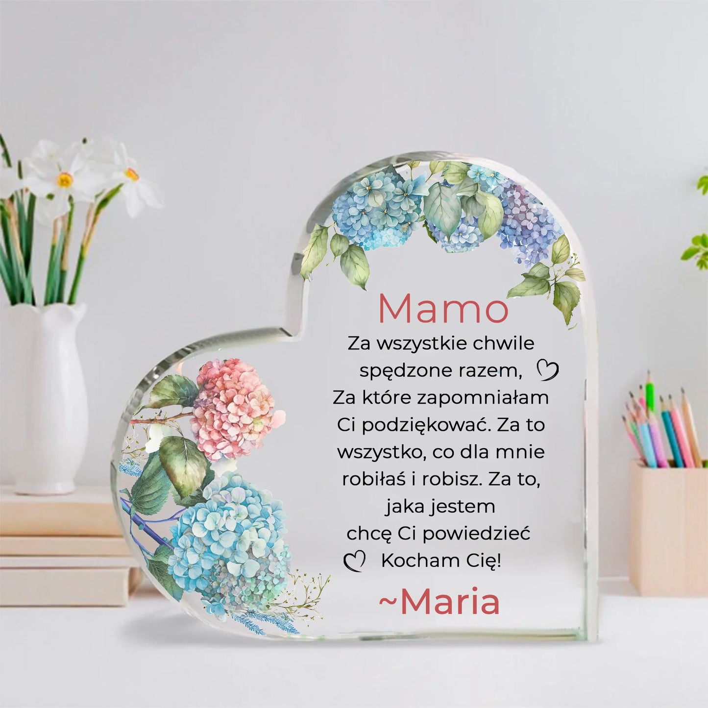 Prezent - Mamo, za wszystkie chwile spędzone razem, za które zapomniałam Ci podziękować