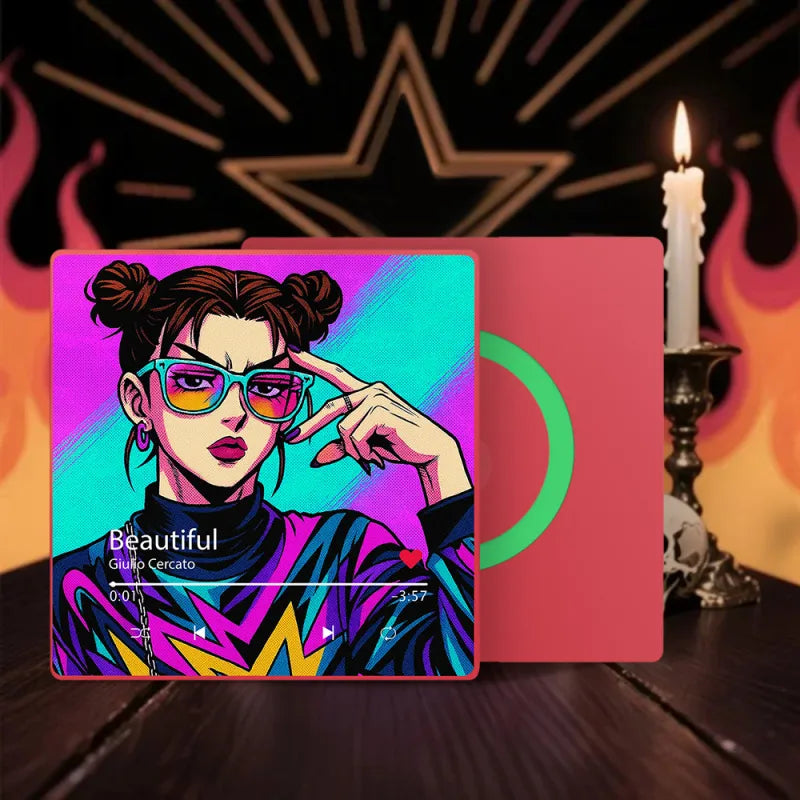 FridgeBeats Framed 4.0 Custom Anime-style Music Fridge Magnet and Photo with Colorful Frame Music Wall Photo Sticker Music Movement