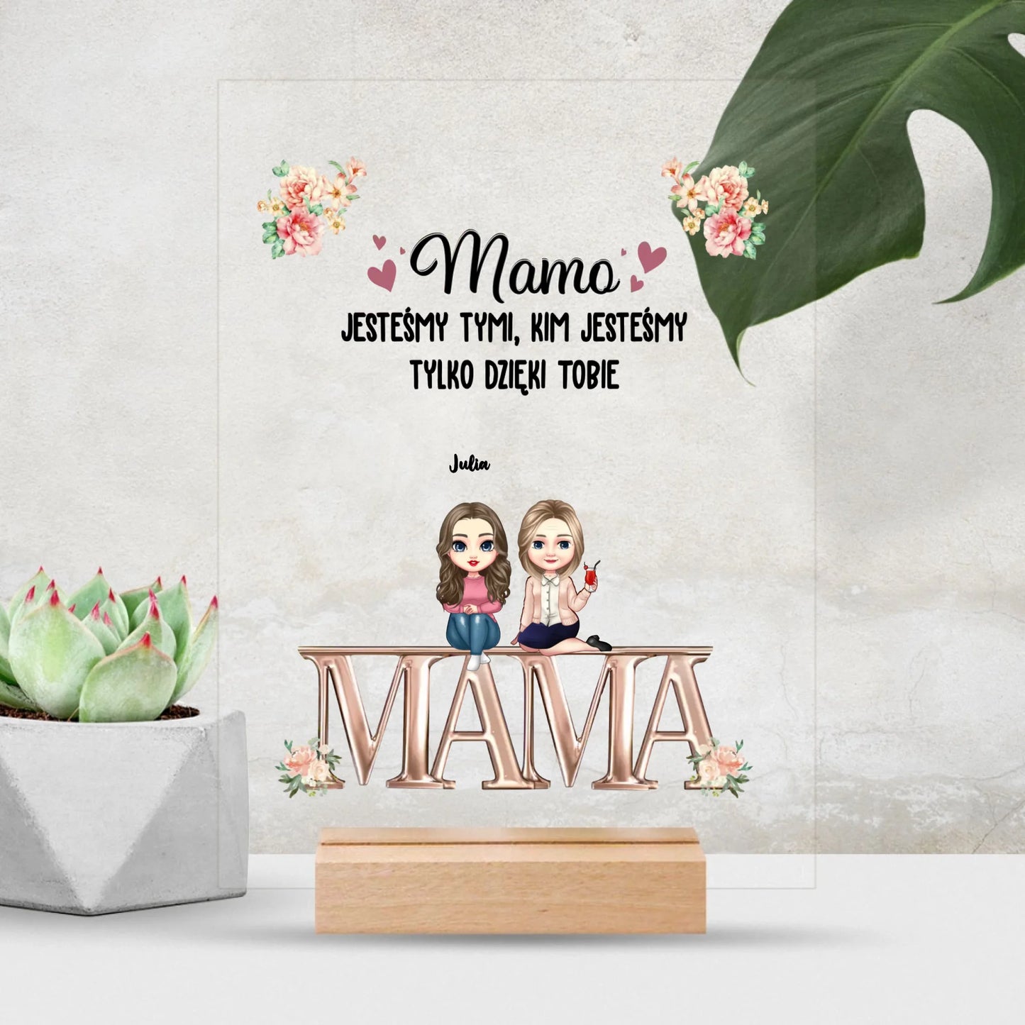 Szkło akrylowe - Mama