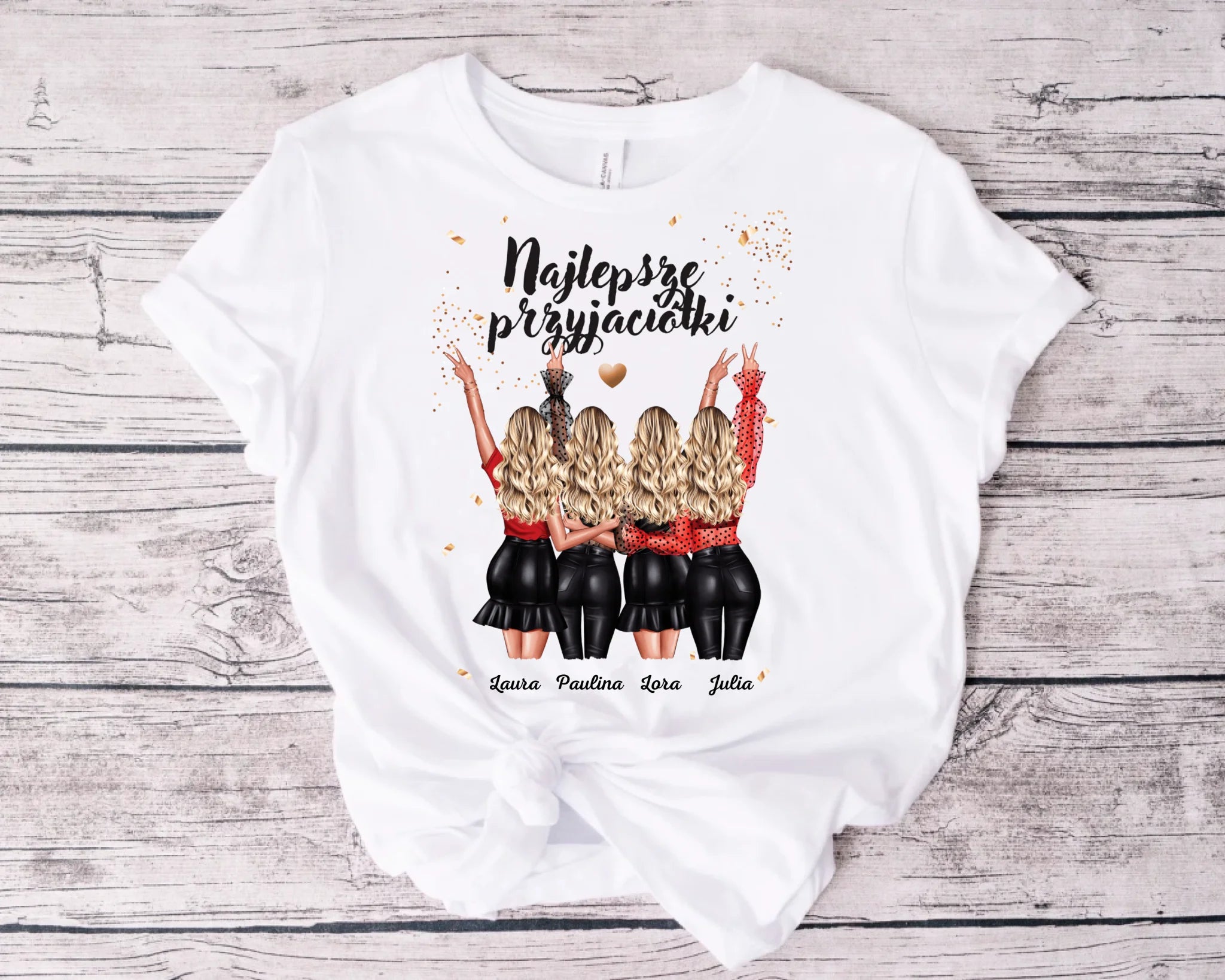 Pocztówka akrylowa z napisem "Najlepsze przyjaciółki"