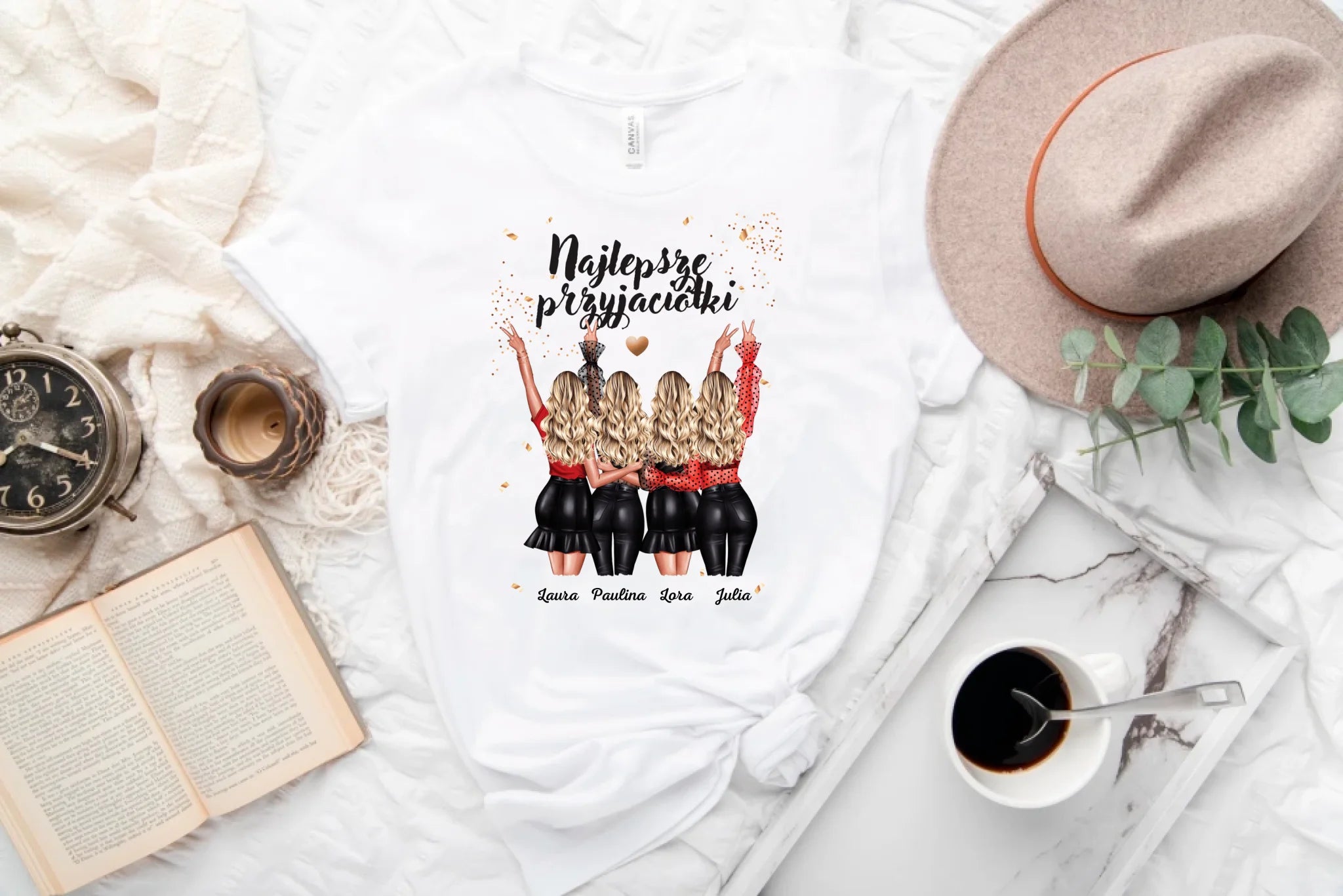 Pocztówka akrylowa z napisem "Najlepsze przyjaciółki"