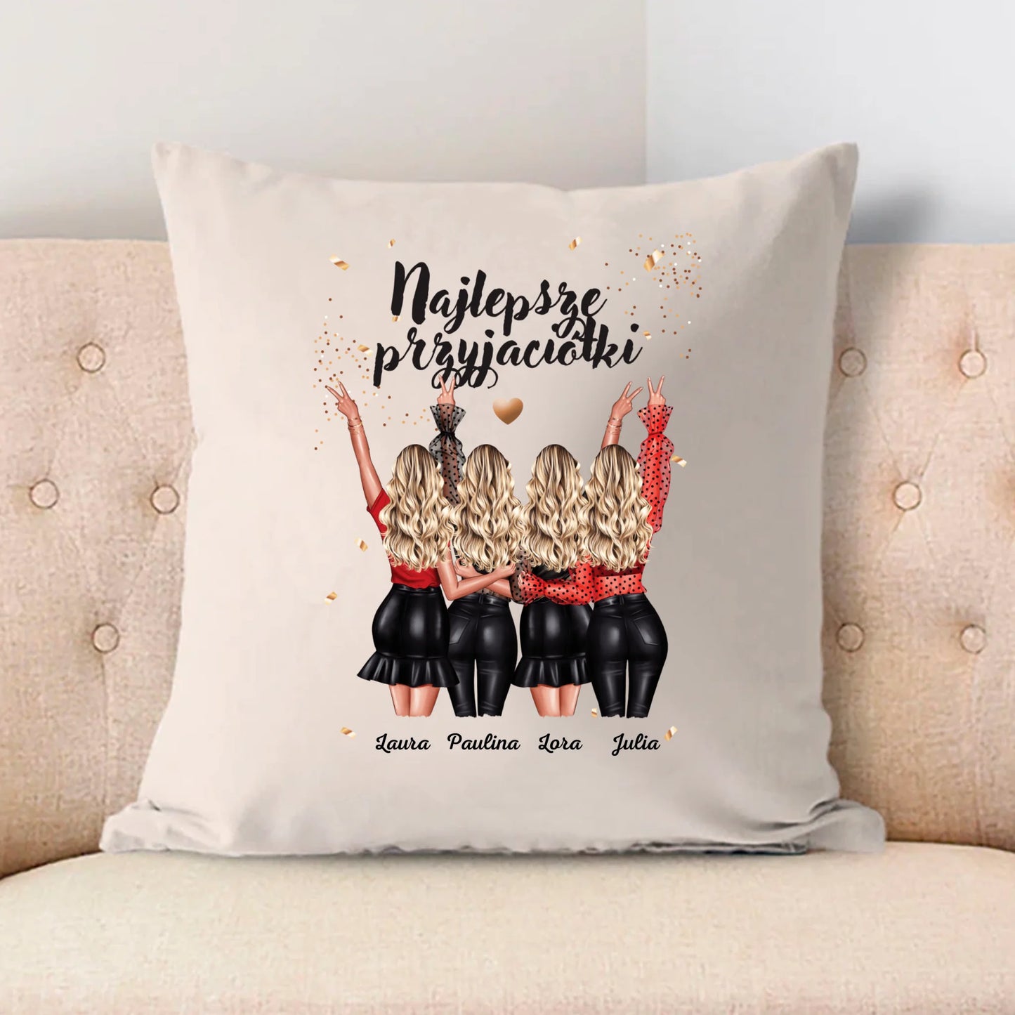 Pocztówka akrylowa z napisem "Najlepsze przyjaciółki"