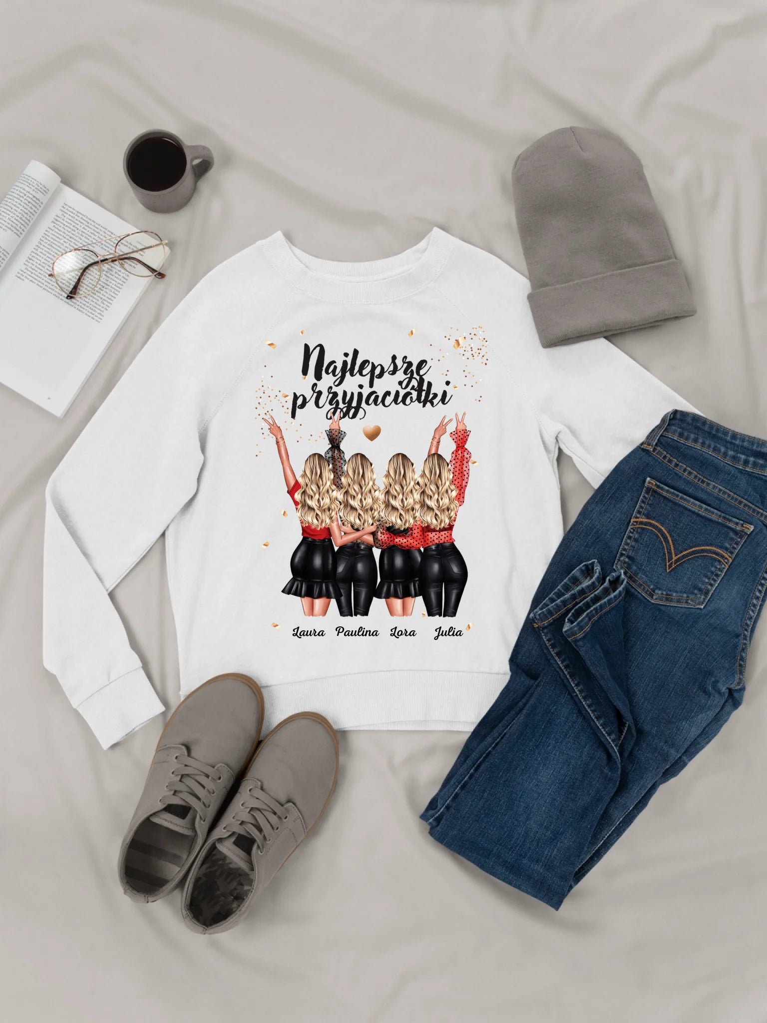 Pocztówka akrylowa z napisem "Najlepsze przyjaciółki"