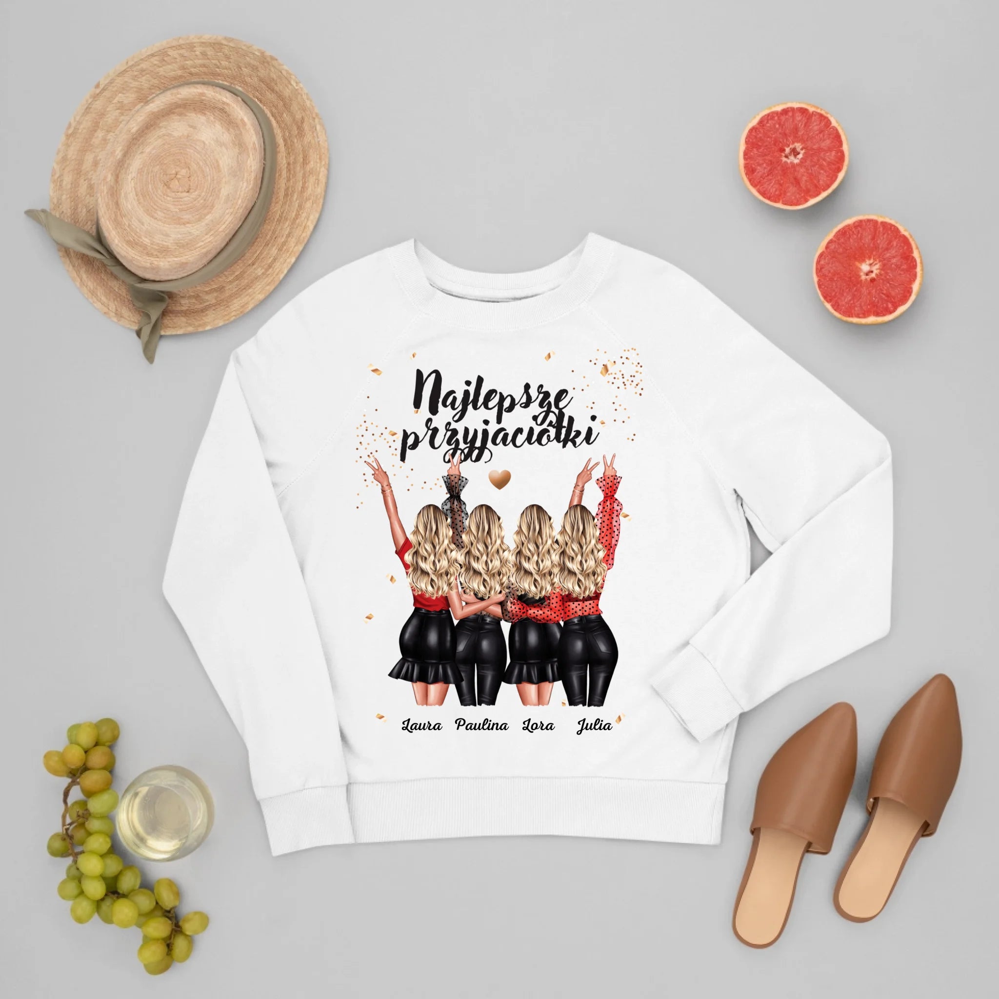 Pocztówka akrylowa z napisem "Najlepsze przyjaciółki"