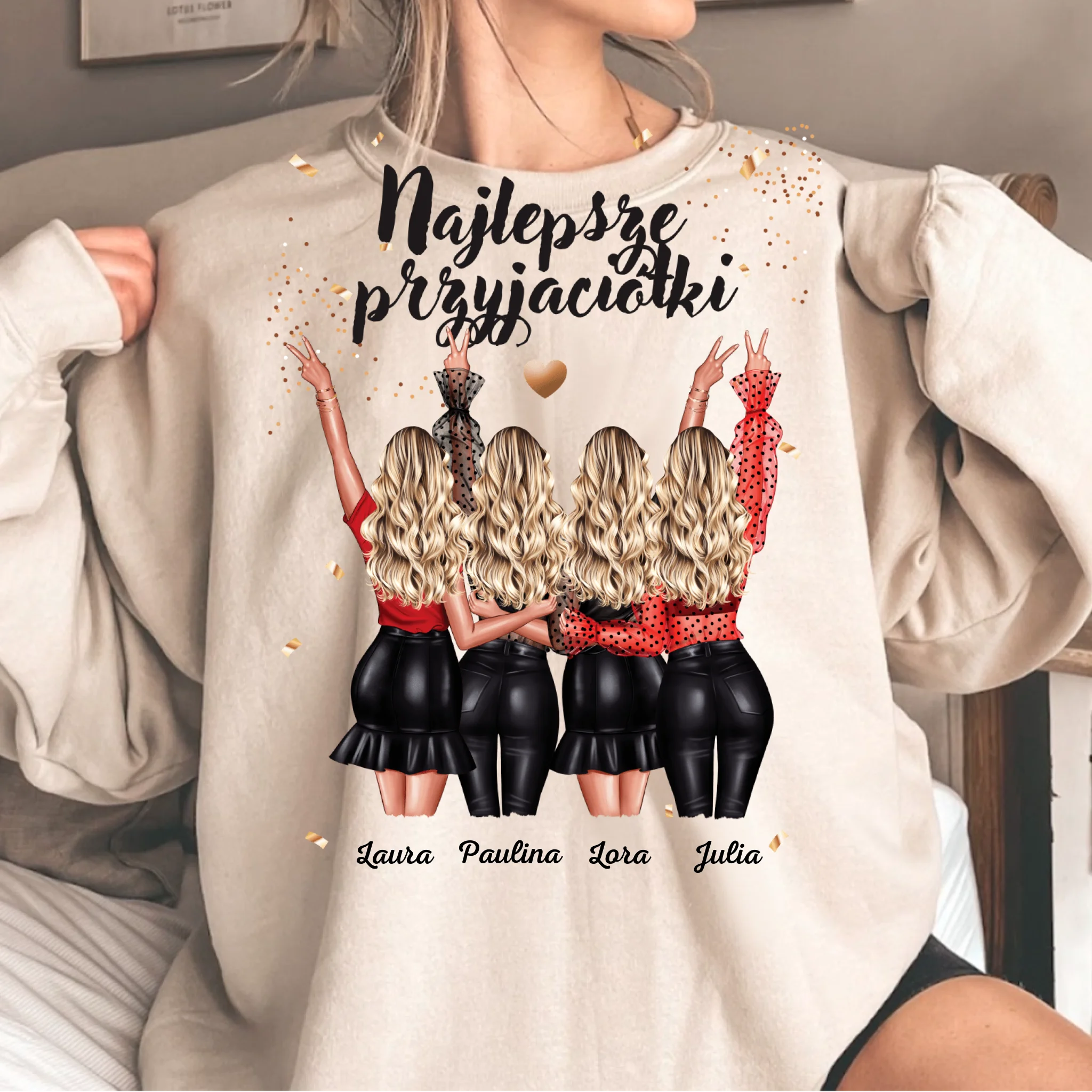 Pocztówka akrylowa z napisem "Najlepsze przyjaciółki"