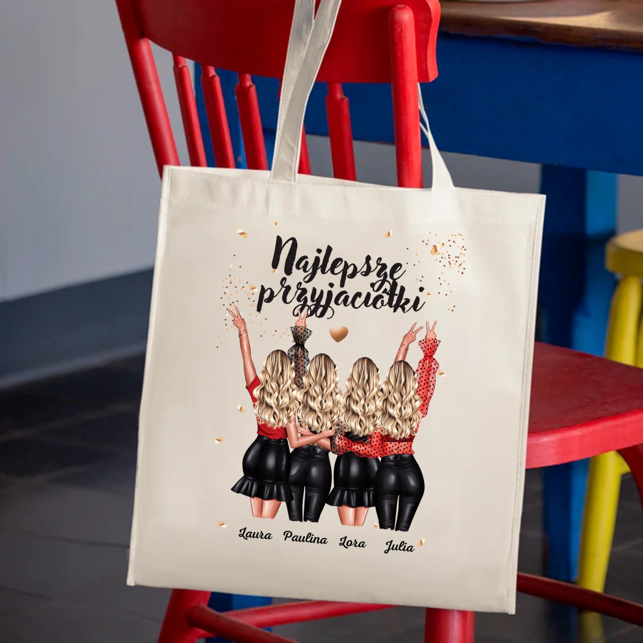 Pocztówka akrylowa z napisem "Najlepsze przyjaciółki"