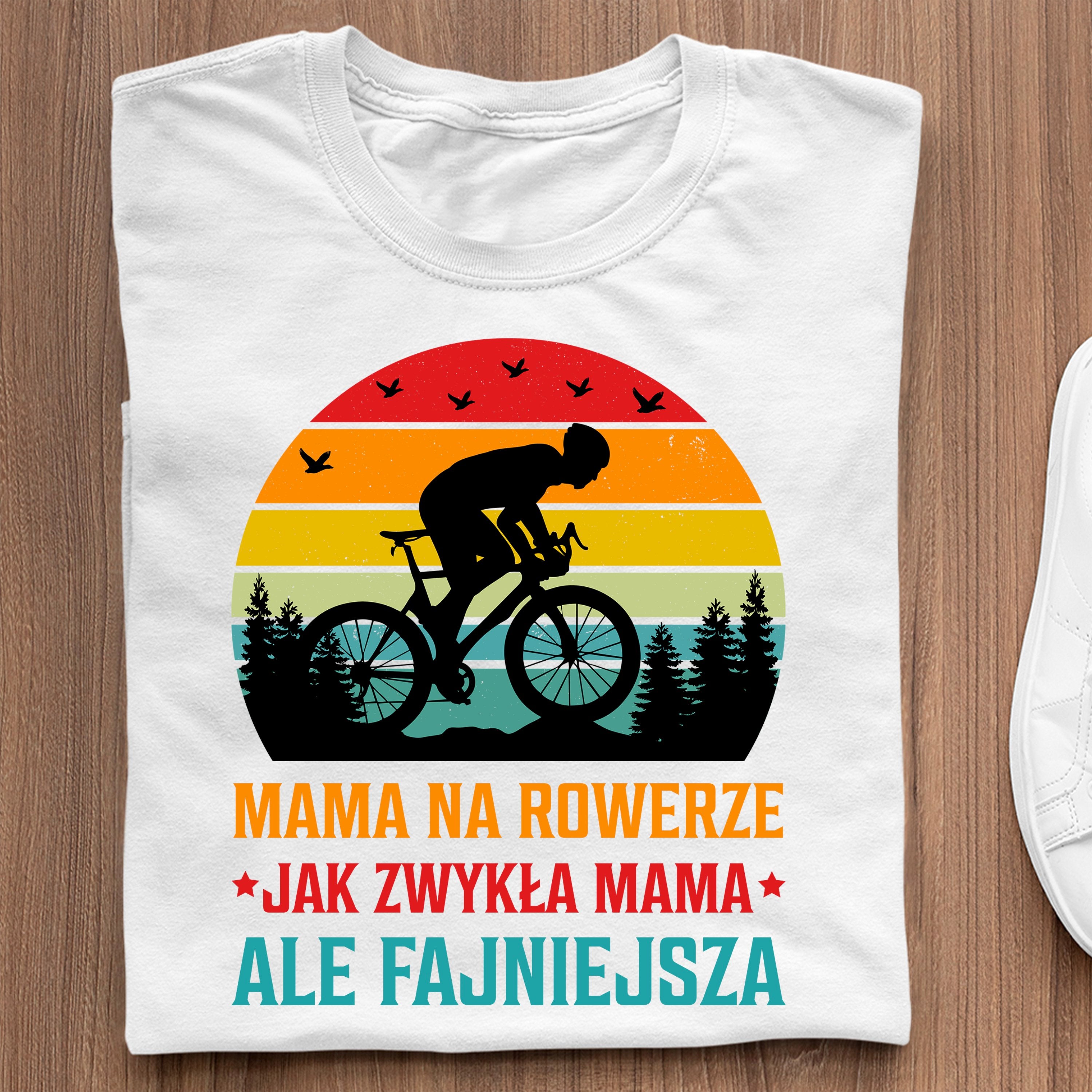 Koszulka Mama Na Rowerze Jak Zwykła Mama, Ale Fajniejsza