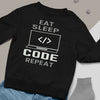 Prezent Dla Młodego Programisty Bluza Unisex Eat Sleep Code Repeat