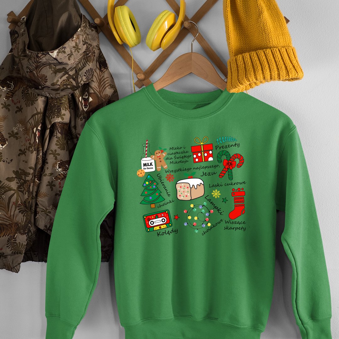 Bluza Unisex Mleko I Ciasteczka Dla Świętego Mikołaja