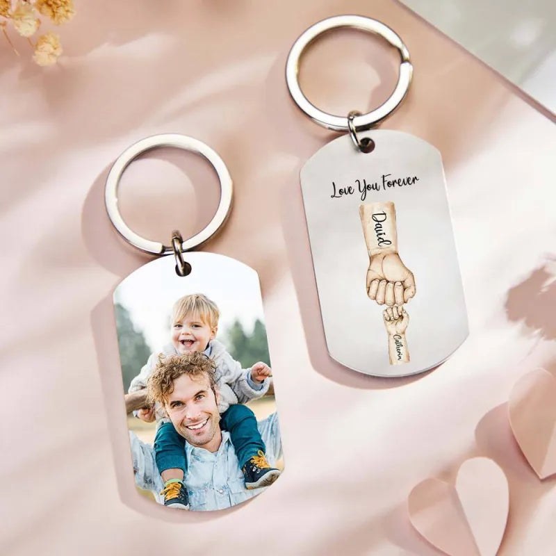 Personalizowany brelok z zdjęciem dla najlepszego taty na Dzień Ojca
