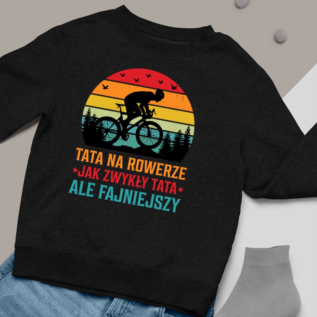 Bluza Unisex Tata Na Rowerze, Fajniejszy