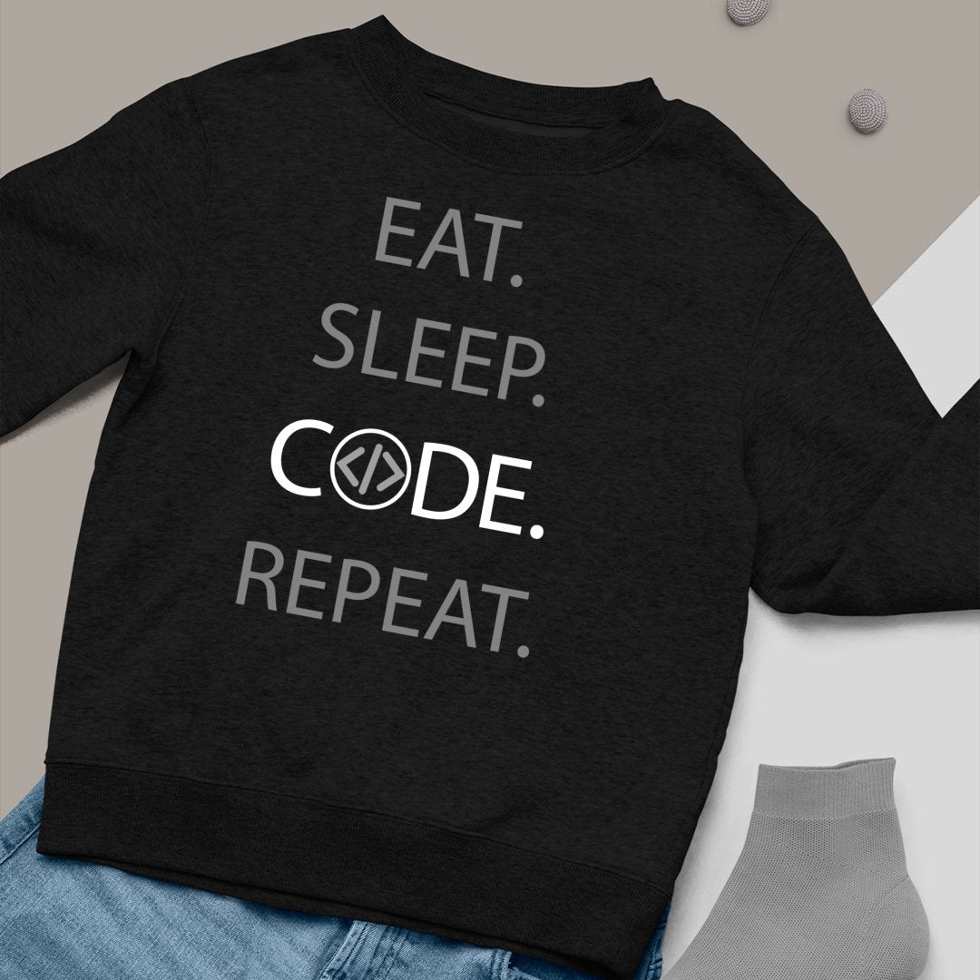 Dzień Programisty Prezent Bluza Unisex Eat Sleep Code Repeat