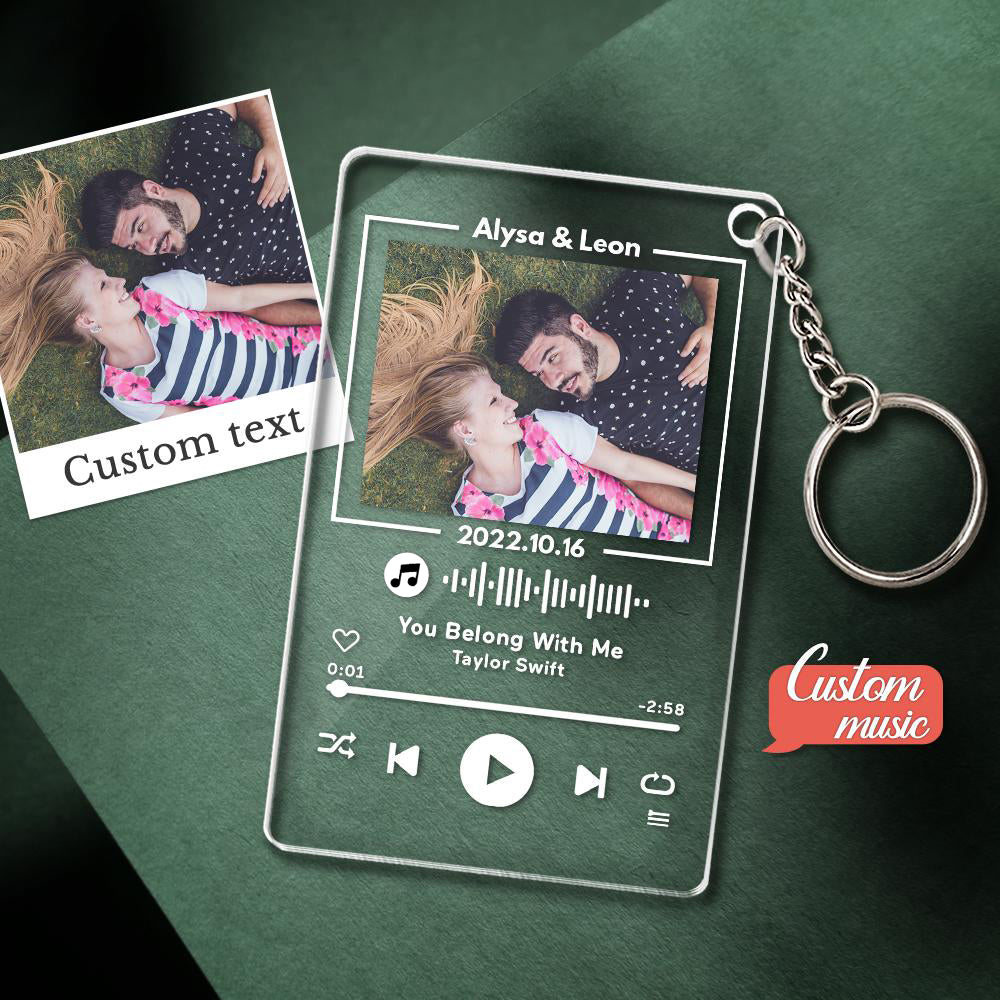 Personalizowany brelok z muzyką i podświetleniem na rocznicę dla pary