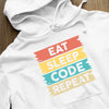 Bluza z kapturem Eat Sleep Code Repeat