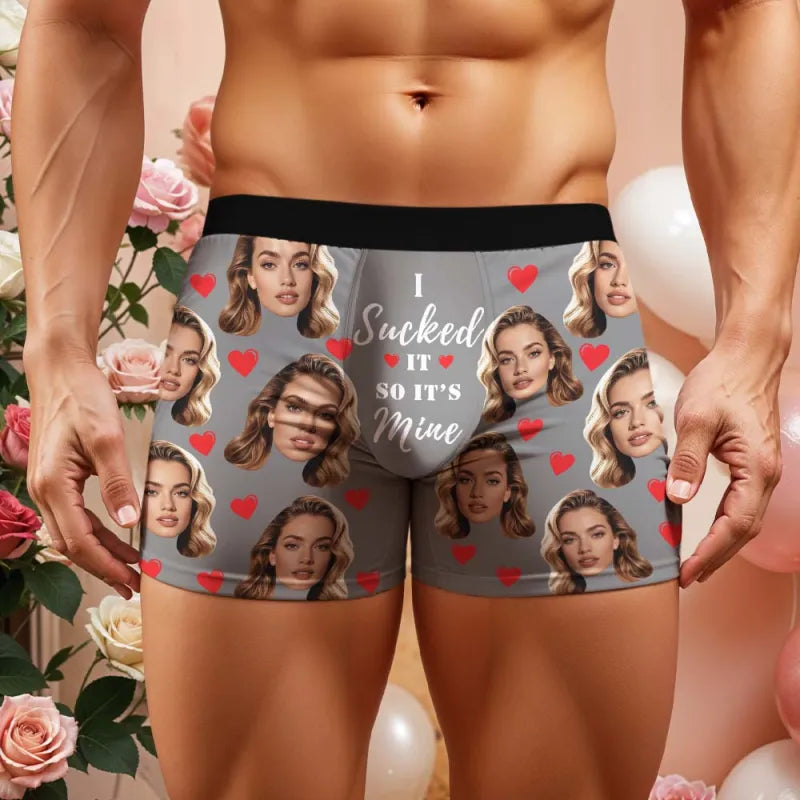 Personalizowana bielizna męska z własnym zdjęciem na prezent Walentynki