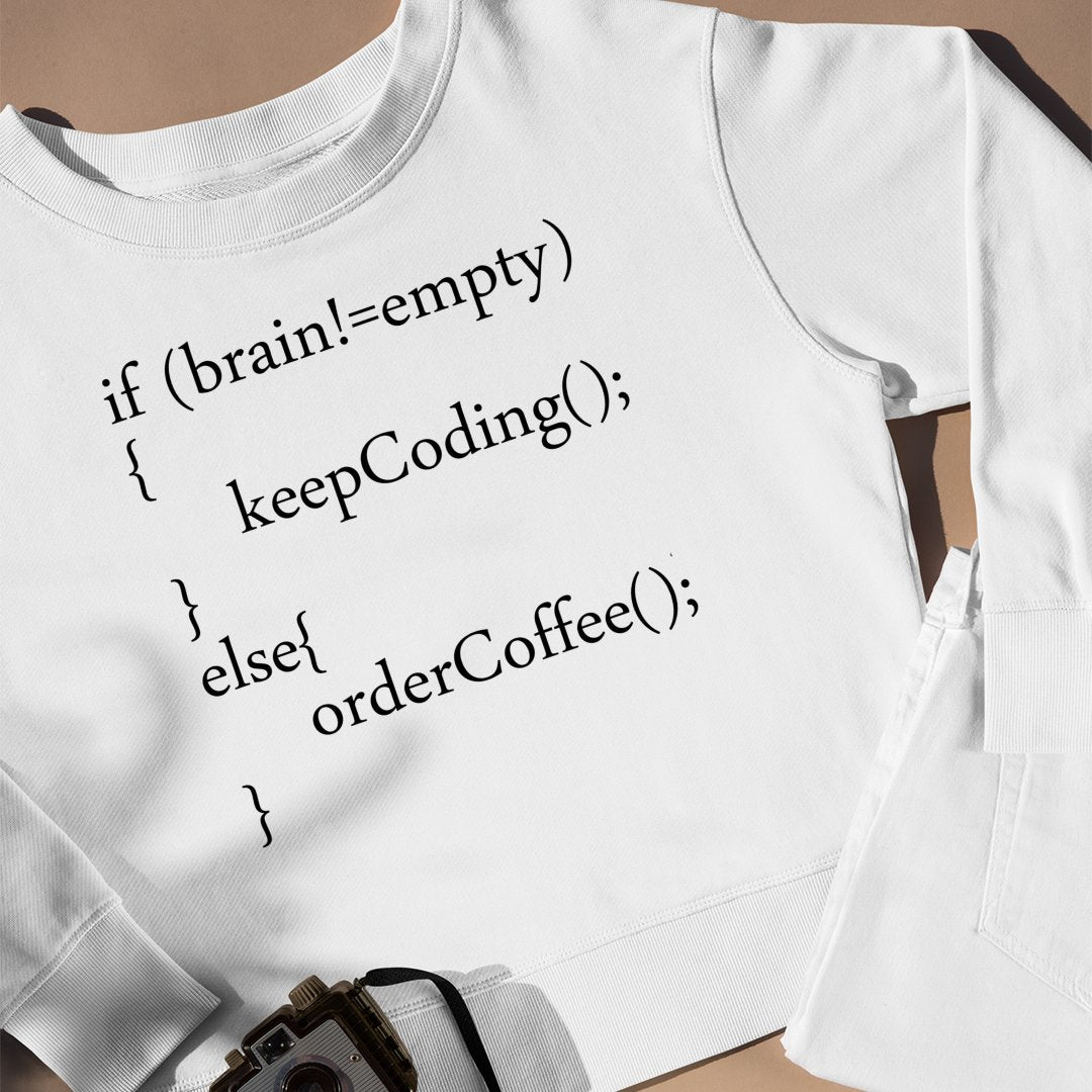 Prezent Dla Programisty C++ Bluza Unisex Keep Codeing, Order Coffee