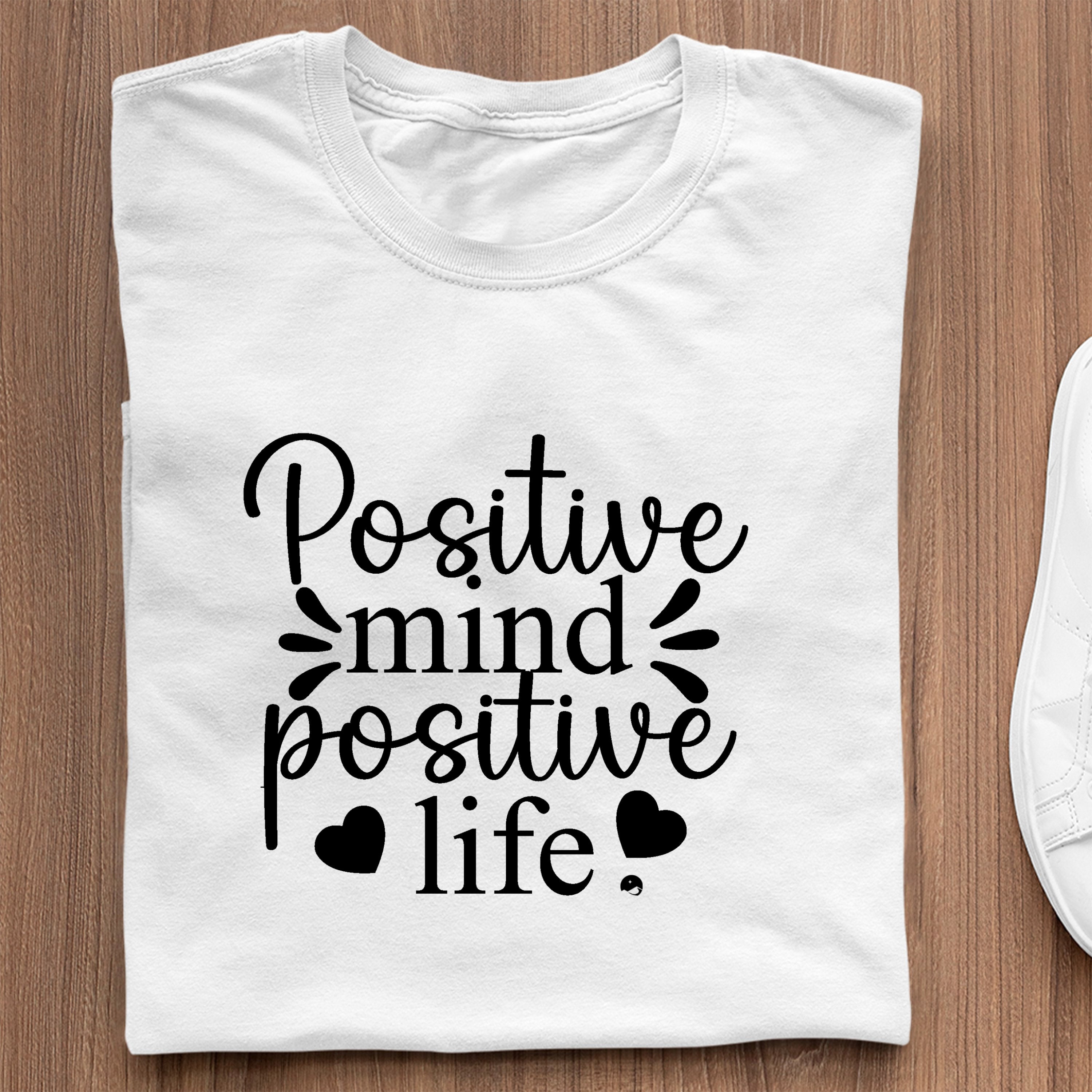 Koszule Z Nadrukiem Positive Mind Positive Life