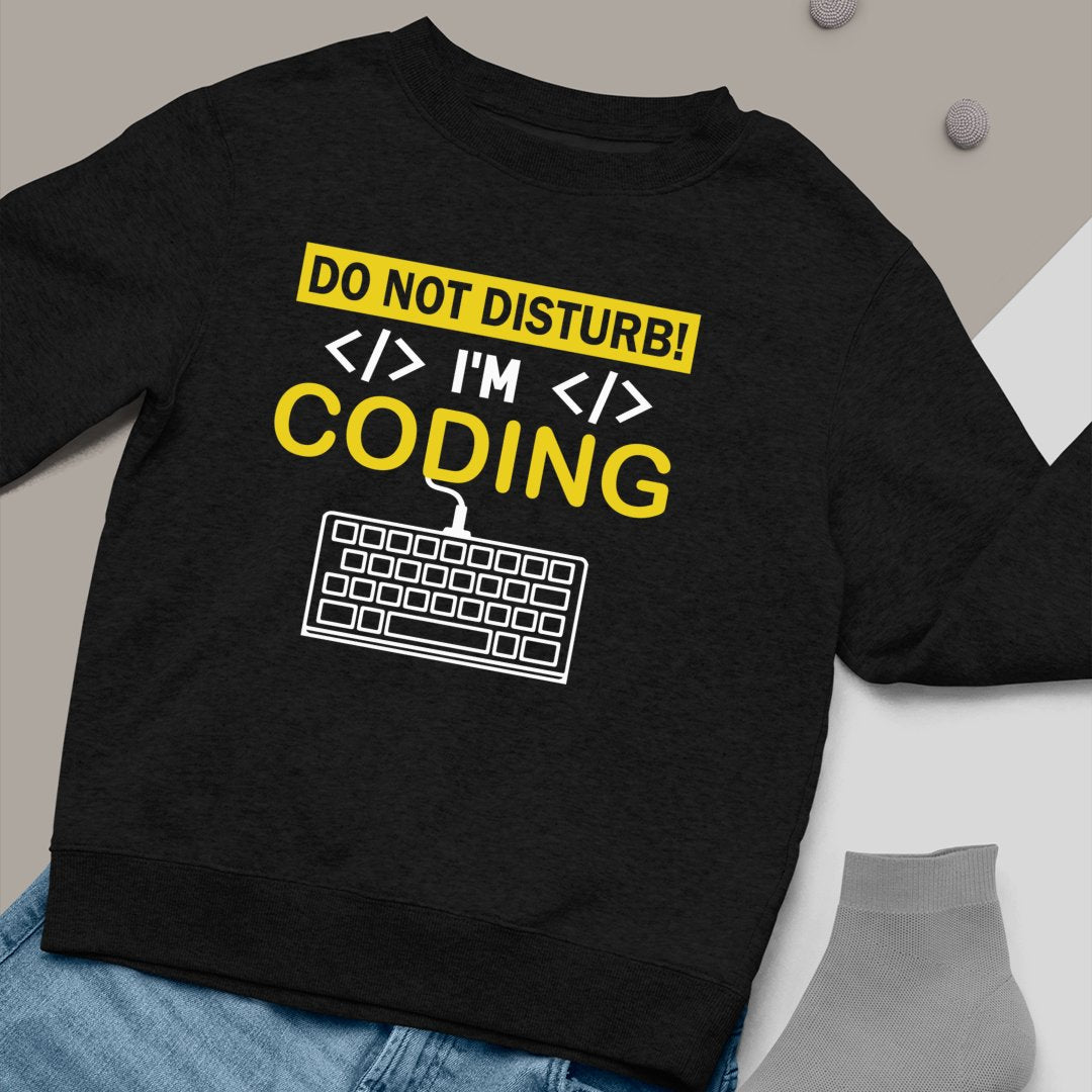 Prezent Dla Programisty C++ Bluza Unisex Do Not Disturb I'm Coding