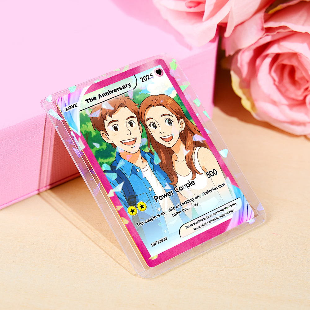 Personalizowana karta Pokémon na Walentynki dla pary, wyjątkowy prezent