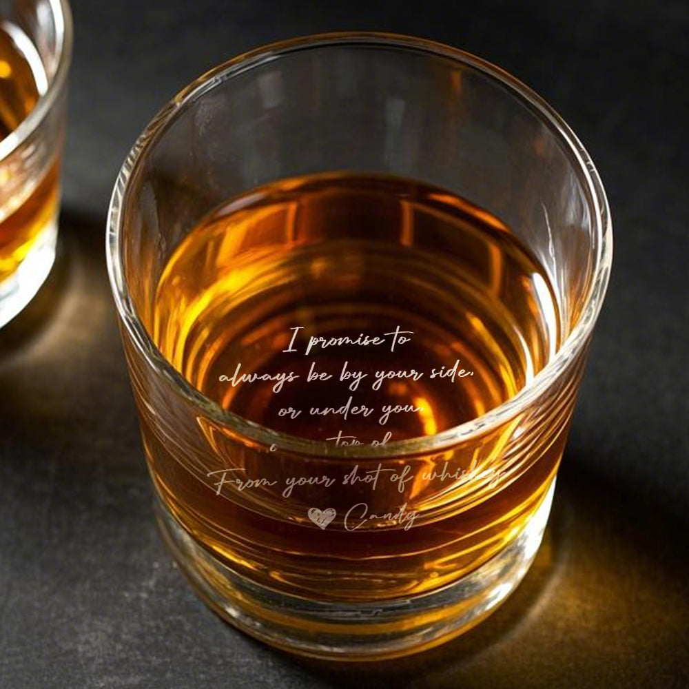 Personalizowana szklanka do whisky z dedykacją dla męża lub chłopaka na prezent