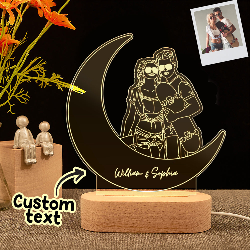 Personalizowana lampka nocna z portretem na prezent dla ukochanej osoby