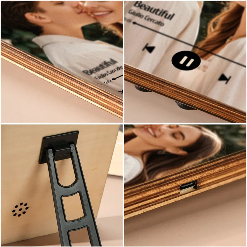 Personalizowana ramka na zdjęcia z muzyką, prezent na rocznicę ślubu