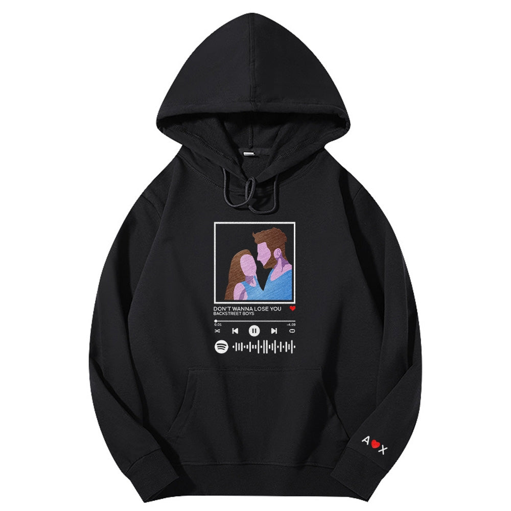 Hoodie z haftem dla miłośnika muzyki, modny i wygodny prezent na urodziny