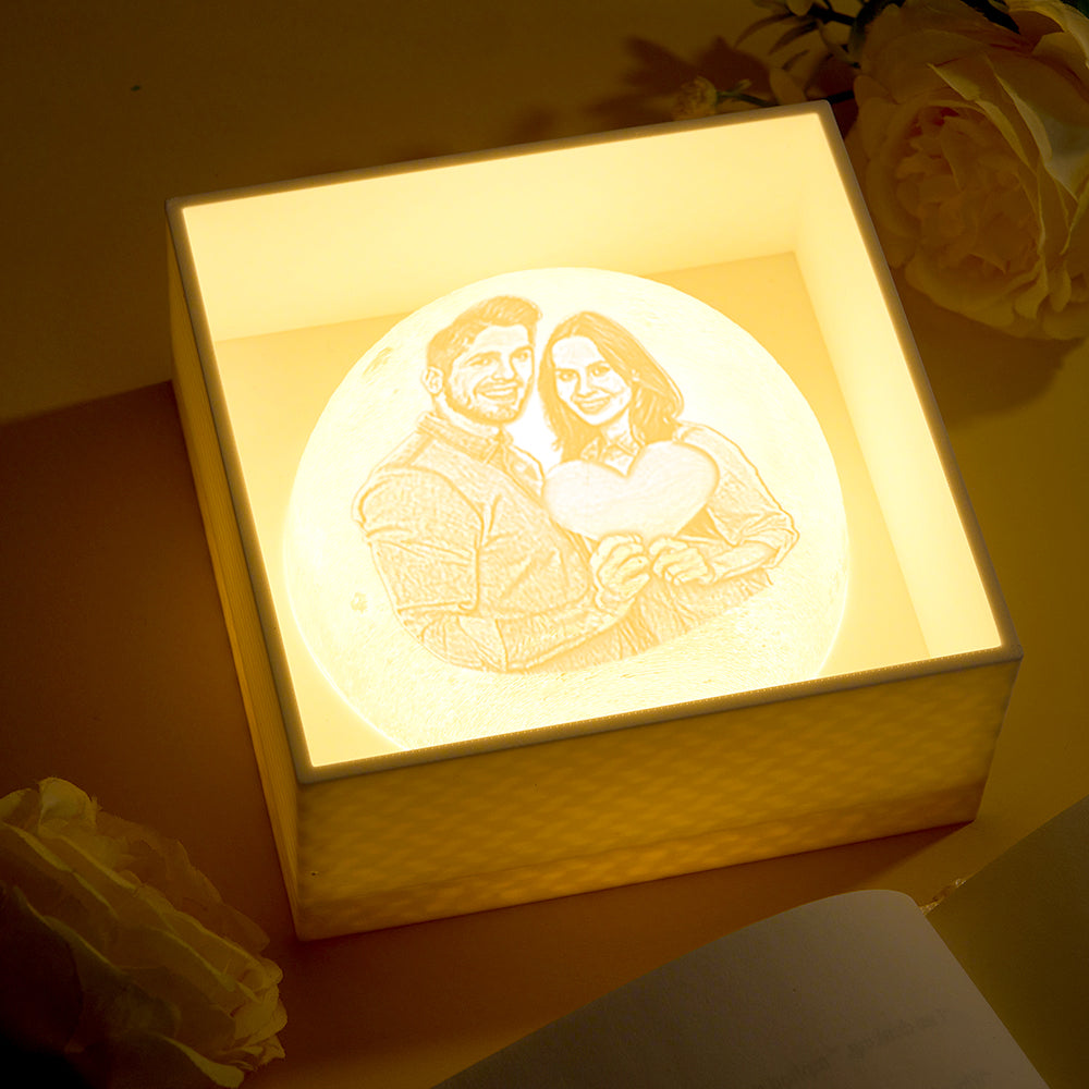 Personalizowana lampa w kształcie księżyca na prezent dla ukochanej osoby