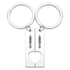 Custom Engraved Stainless Steel Scannable Music Code Couple Keychains