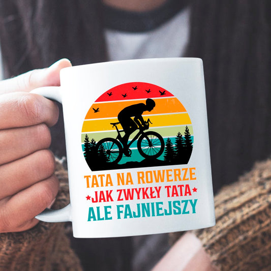 Gadzety Do Roweru Dla Chlopca Kubek Tata Na Rowerze Jak Zwykły Tata, Ale Fajniejszy