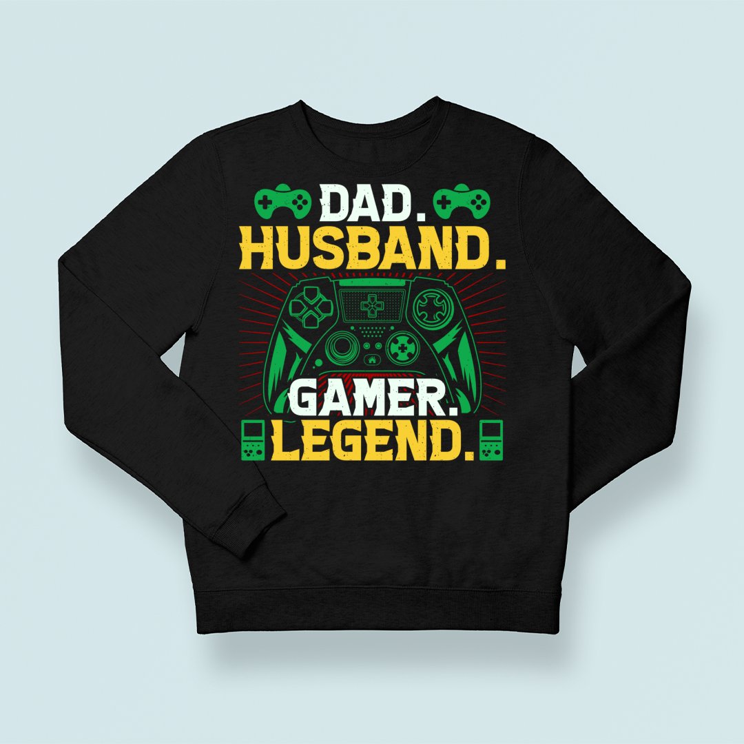 Bluza Unisex Dad. Husband. Gamer. Legend.