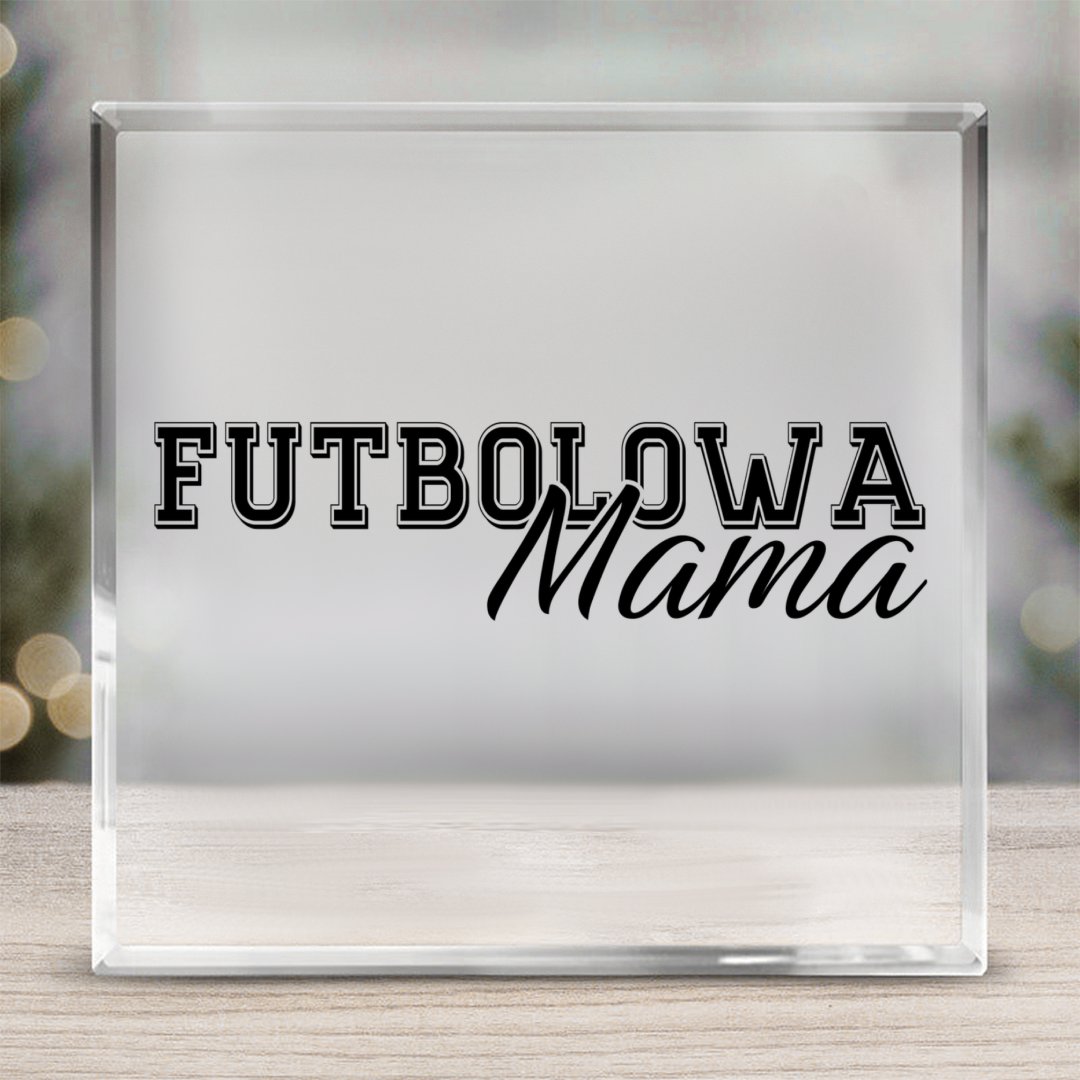 Pamiątki Piłkarskie Szkło kwadratowe Futbolowa mama