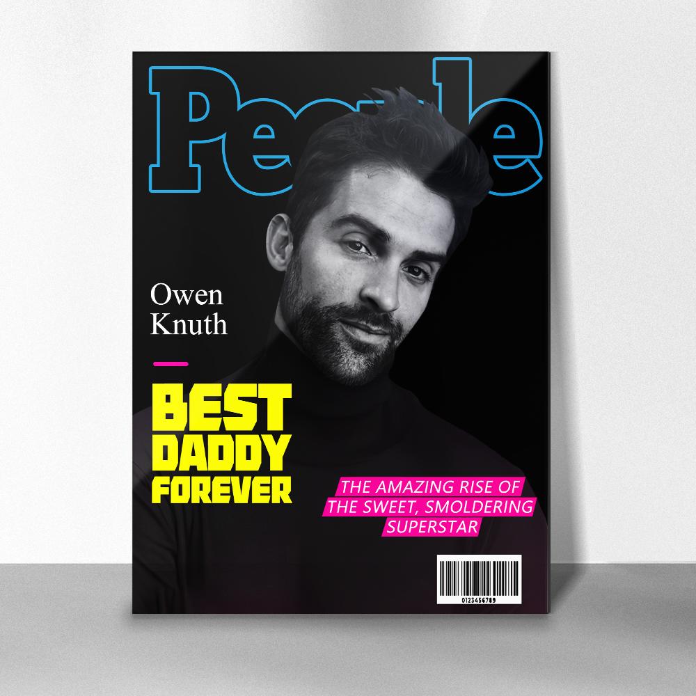 Personalizowana tablica z okładką magazynu dla chłopaka na prezent urodzinowy