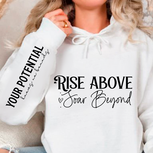 Bluza z kapturem Rise above soar beyond 