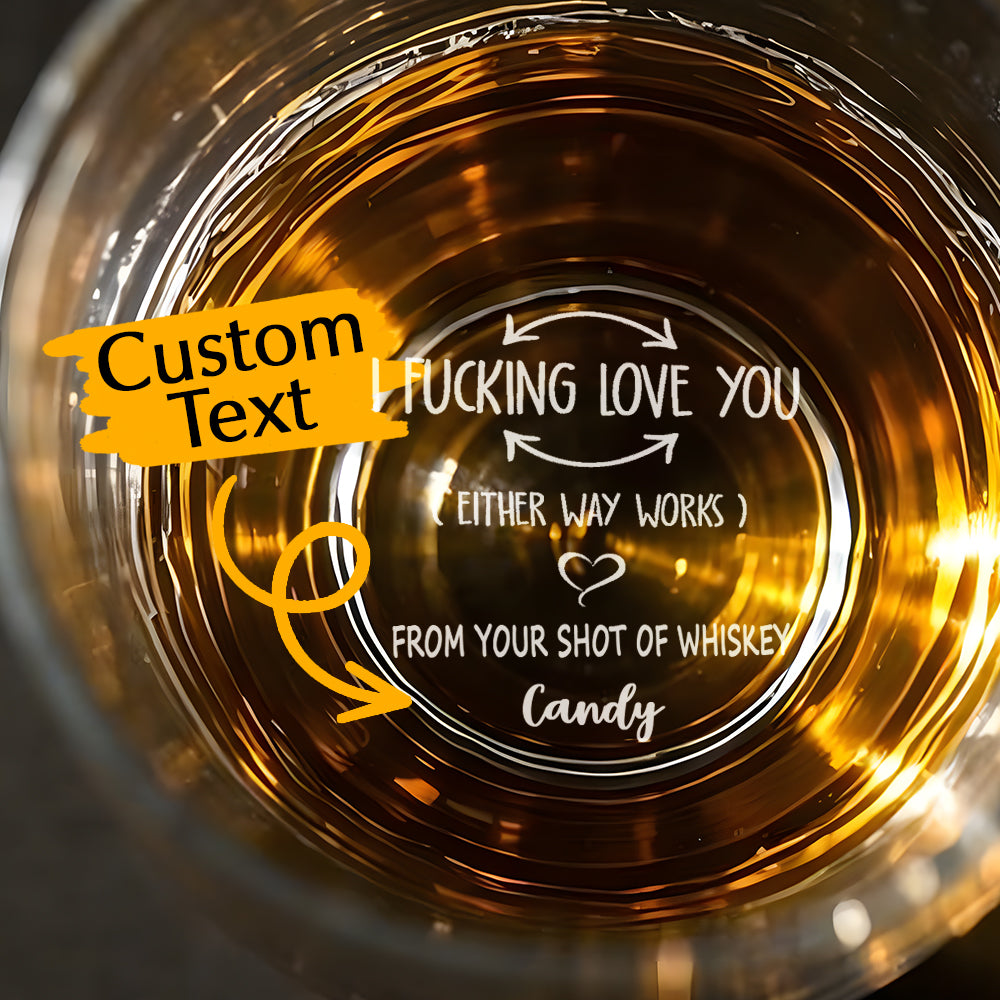 Personalizowana szklanka do whisky I Love You na prezent dla niego