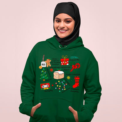 Bluza z kapturem Mleko I Ciasteczka Dla Świętego Mikołaja